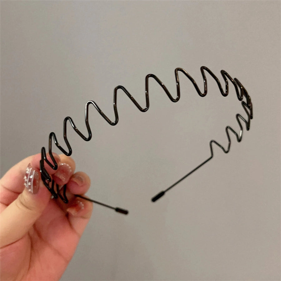 simple style solid color metal hair band