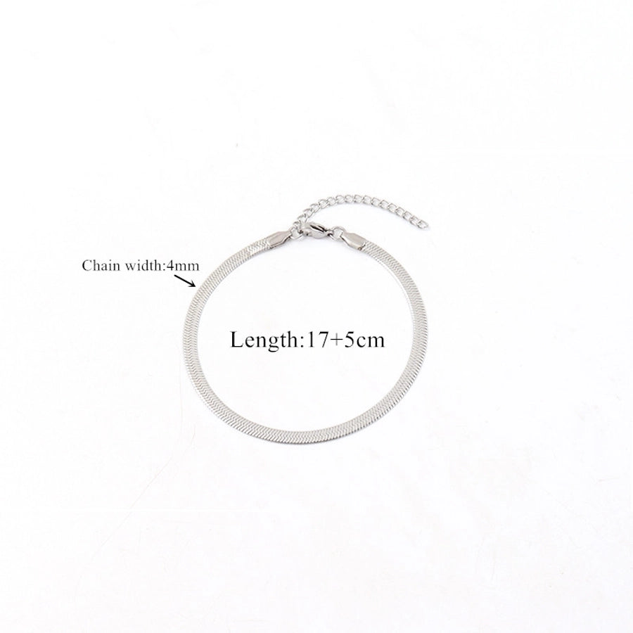 Elegant Simple Style Classic Style Chains Print 201 Stainless Steel Bracelets In Bulk
