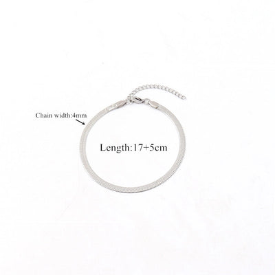 Elegant Simple Style Classic Style Chains Print 201 Stainless Steel Bracelets In Bulk