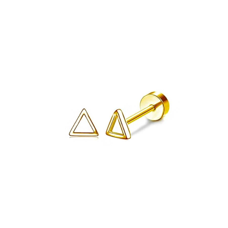 1 Piece Casual Formal Simple Style Star 316 Stainless Steel  Zircon 14K Gold Plated Ear Studs