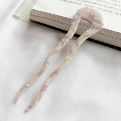 Women's Simple Style U Shape Leopard Acetic acid sheets Hairpin