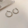 retro c shape solid color metal plating women's earrings 1 pair