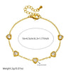 Elegant Streetwear Heart Shape 304 Stainless Steel Bracelets In Bulk