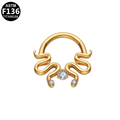1 Piece Nose Rings & Studs Elegant Luxurious Simple Style Irregular Pure Titanium Titanium Alloy Zircon Ear Cartilage Rings & Studs Nose Rings & Studs
