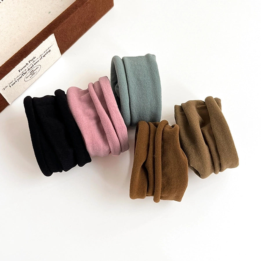 Women's Simple Style Classic Style Solid Color Nylon Pleated Hair Tie