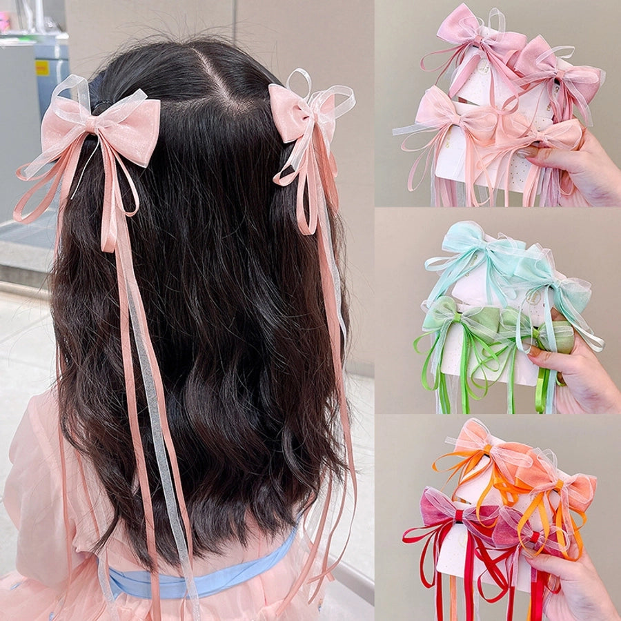 Children's super fairy bow ribbon hairpin baby Chinese style braided hair headwear girl ancient style hanfu hairpin hair accessories