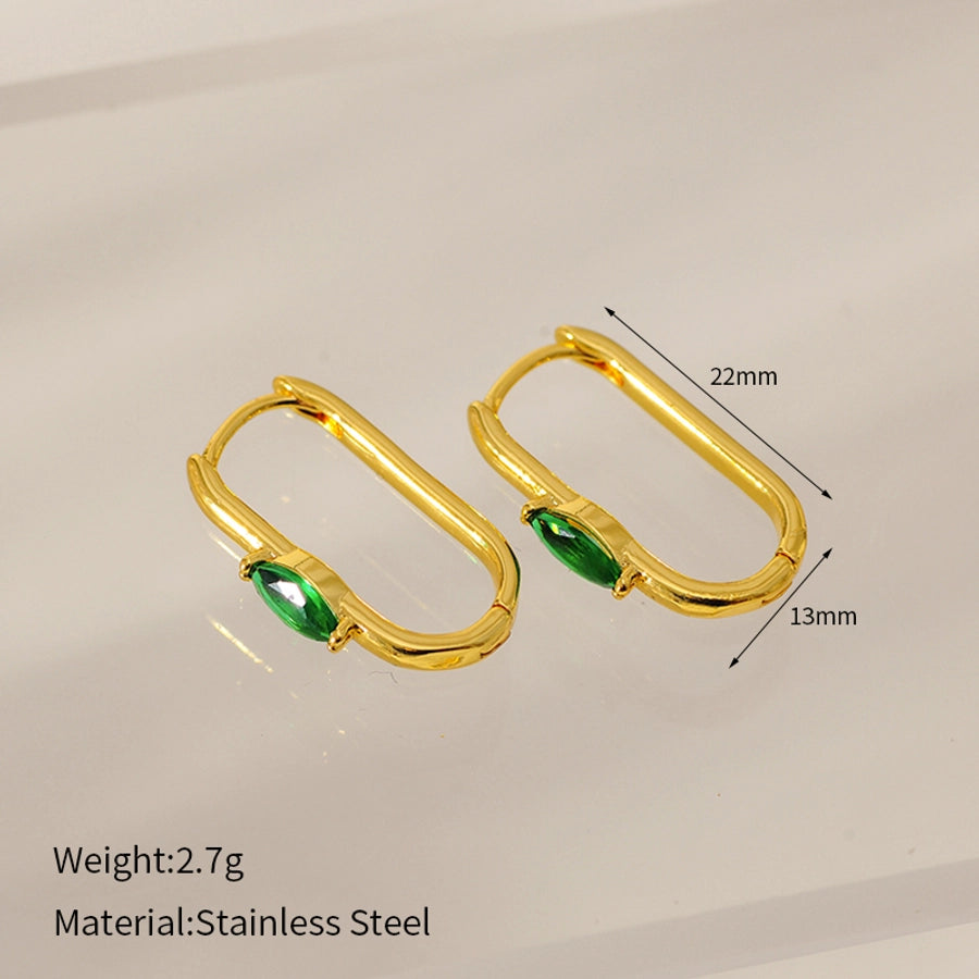 1 Pair Elegant Classic Style Geometric Copper Zircon Earrings