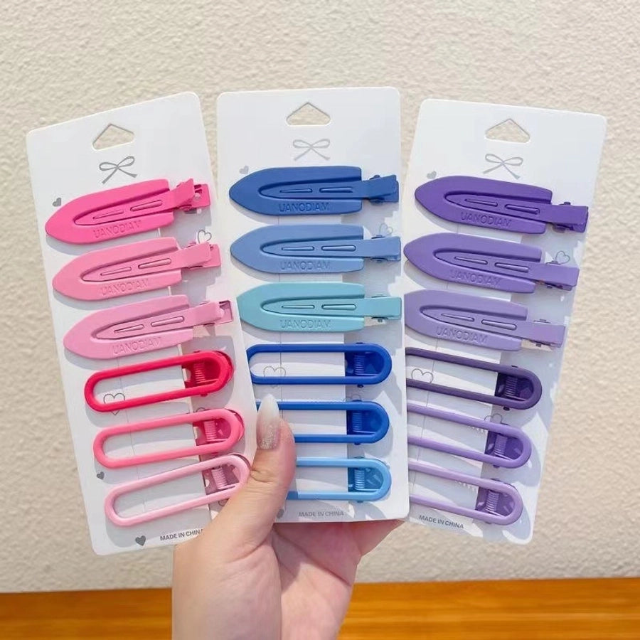 retro geometric metal stoving varnish hair clip