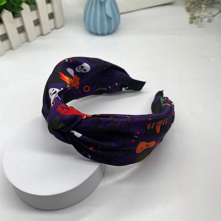 funny halloween pattern pumpkin spider polyester hair band