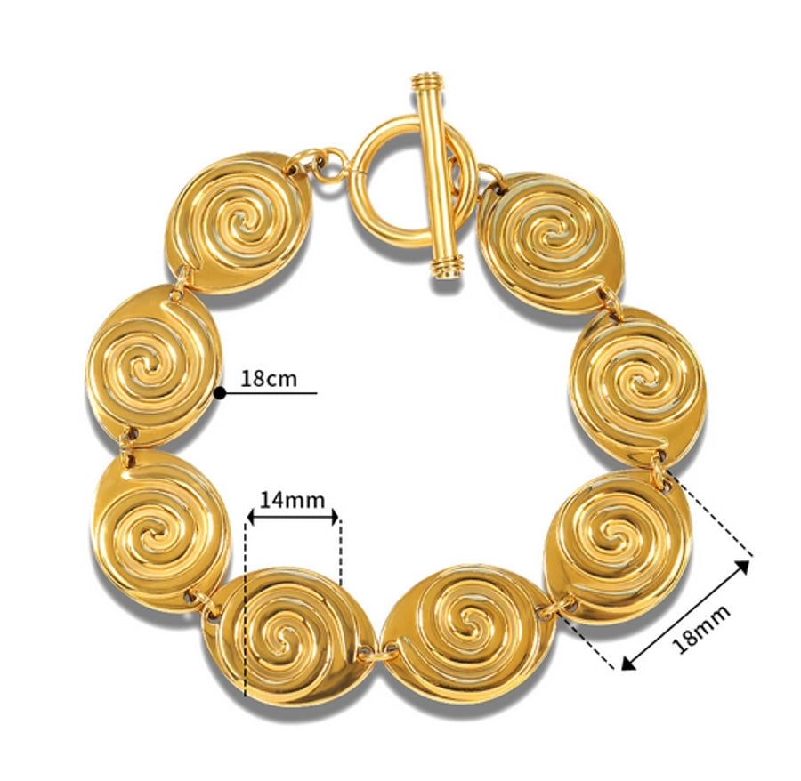 IG Style Spiral 304 Stainless Steel Bracelets In Bulk