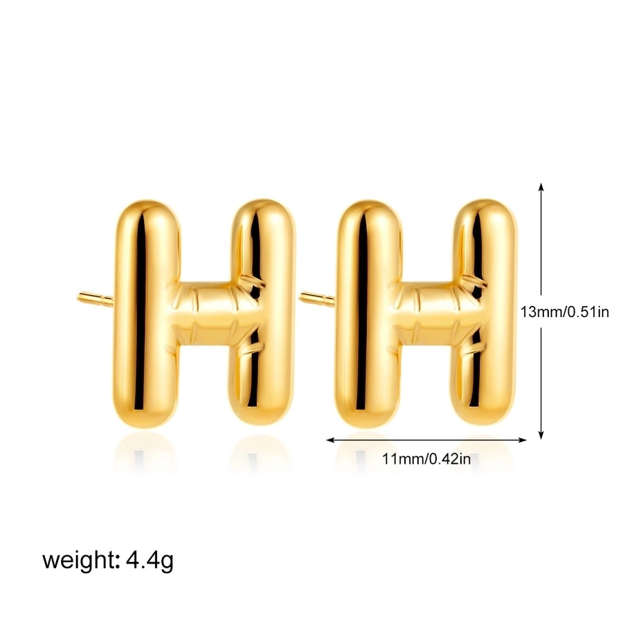 1 Pair Classic Style Letter 304 Stainless Steel Ear Studs