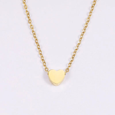 Jewelry IG Style Simple Style Commute Heart Shape 304 Stainless Steel 18K Gold Plated Plating Pendant Necklace