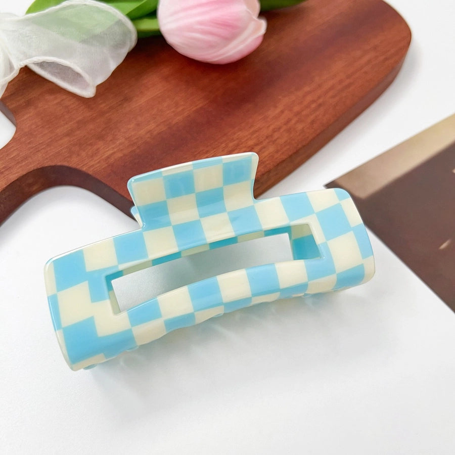 simple style lattice pvc hollow out hair claws