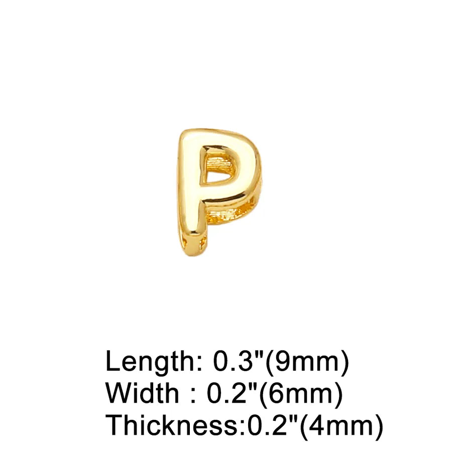 Wholesale Jewelry Basic Simple Style letter Copper 18K Gold Plated