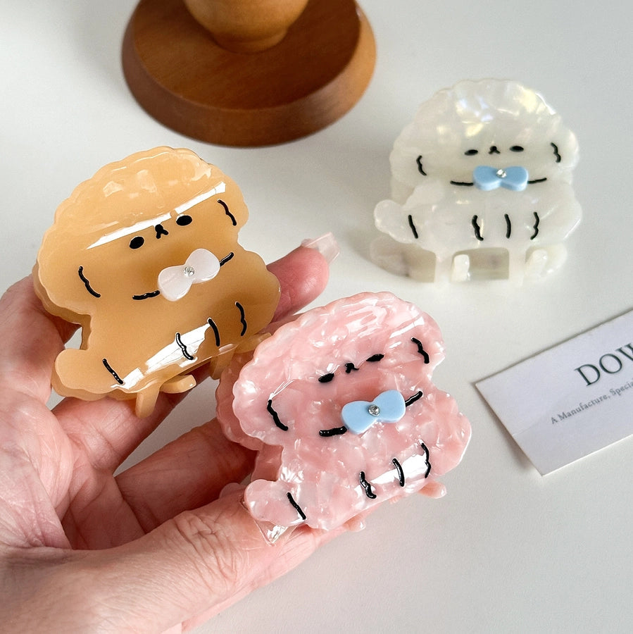 Women's Basic Simple Style Dog Acetic acid sheets Hair Claws