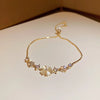sweet colorful rectangle copper inlay zircon bracelets