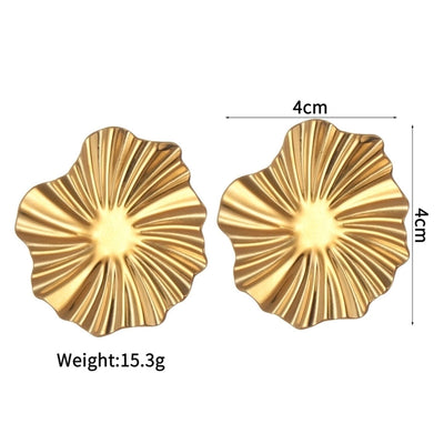 Jewelry Modern Style Classic Style Heart Shape Flower 304 Stainless Steel Plating Rings Earrings