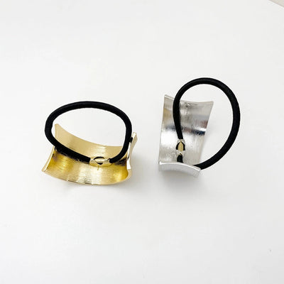 Women's Modern Style Simple Style Semicircle Alloy Elastic Band Hair Tie