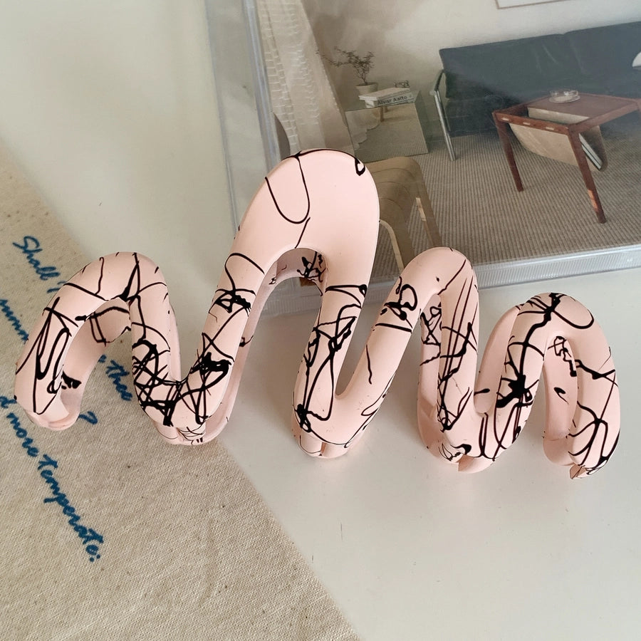 simple style artistic lines plastic hair claws