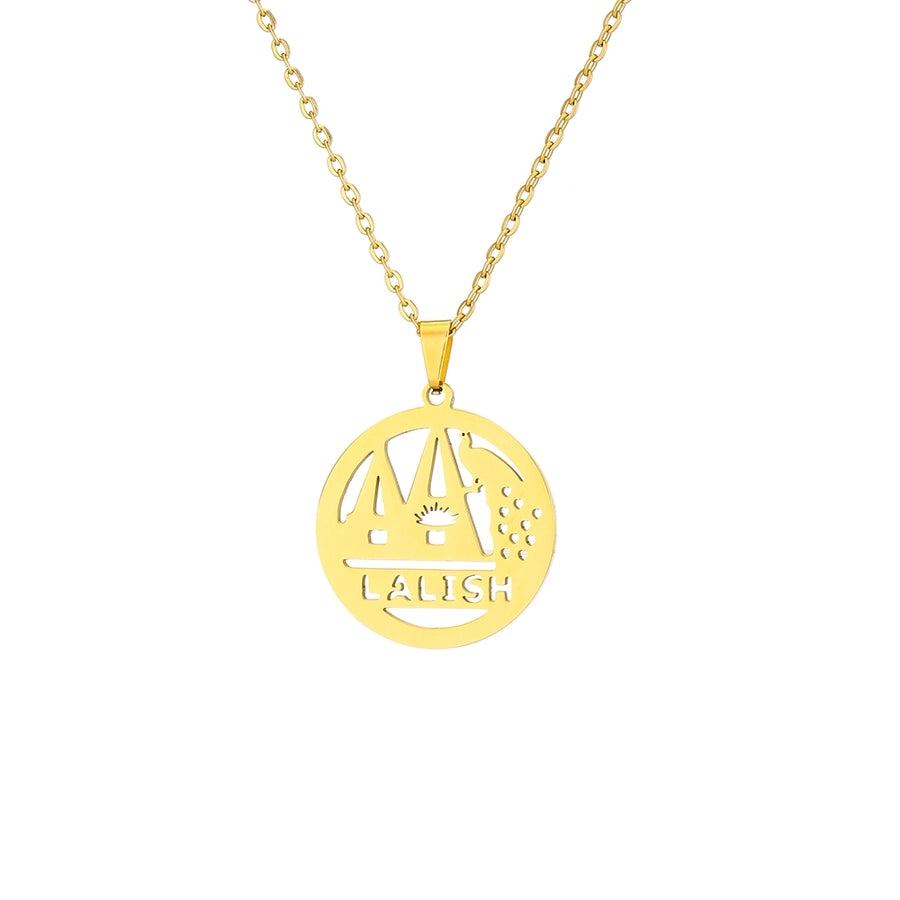 Jewelry Ethnic Style Geometric Peacock 201 Stainless Steel 304 Stainless Steel 18K Gold Plated Stainless Steel Necklaces