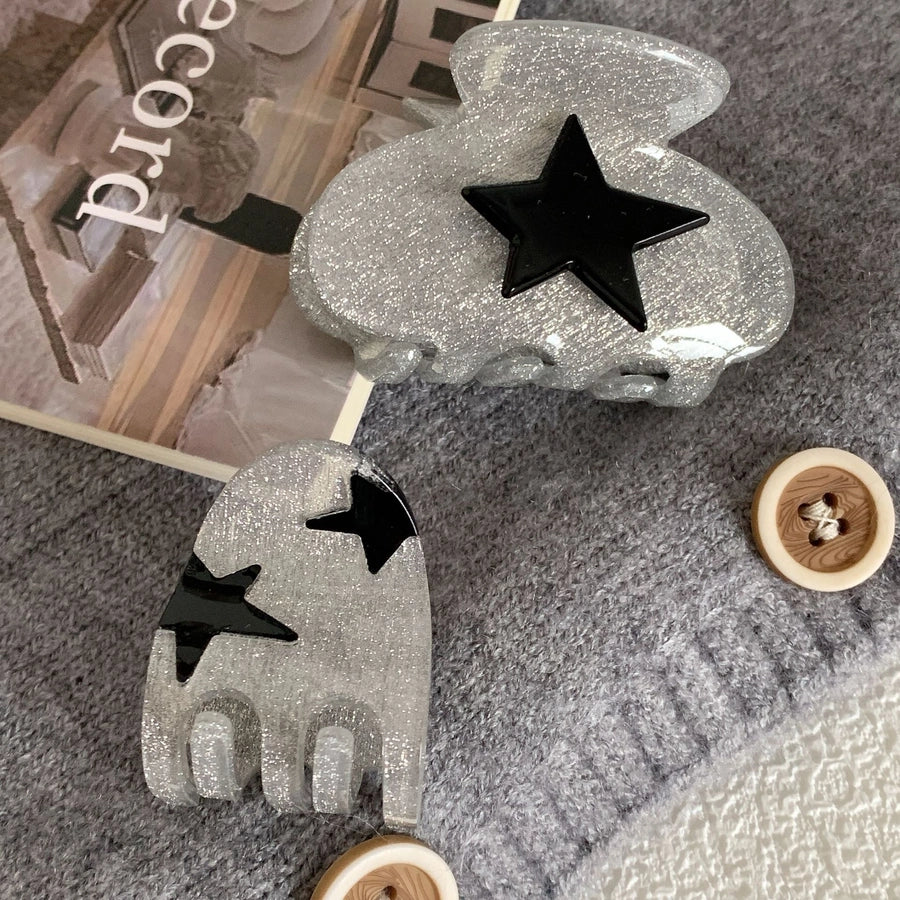 women's vintage style pentagram acetic acid sheets hair claws