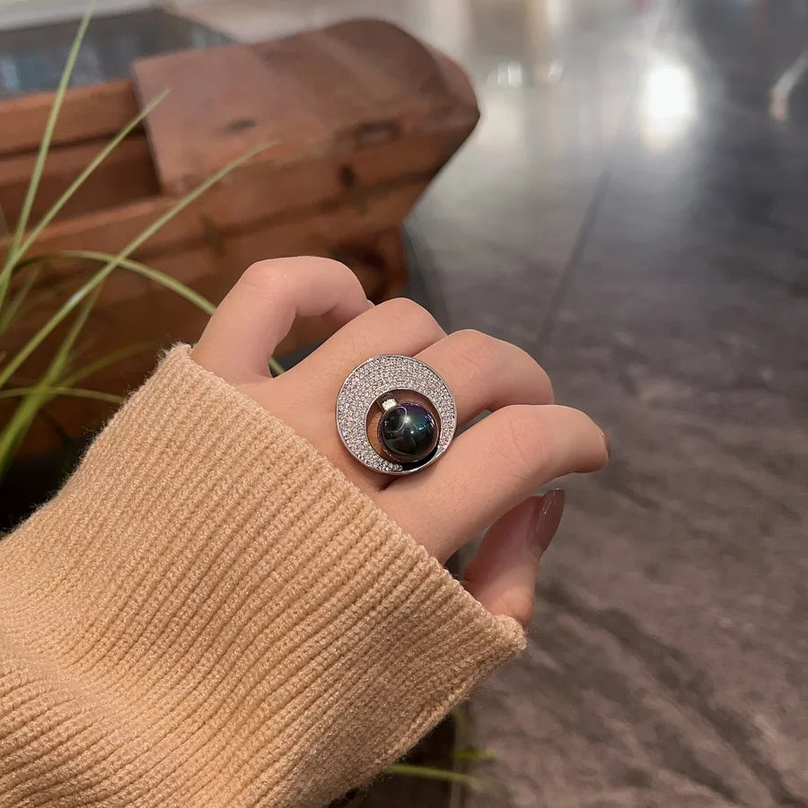 Wholesale Jewelry Glam Shiny Geometric Copper Plating Open Rings