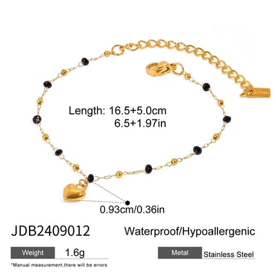 Simple Style Classic Style Heart Shape 304 Stainless Steel Bracelets In Bulk