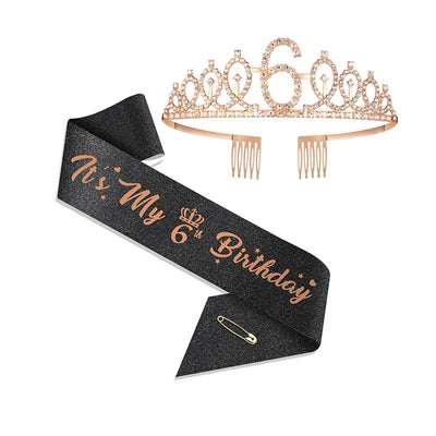 Girl'S Cartoon Style Letter Crown Metal Stoving Varnish Crystal Crown
