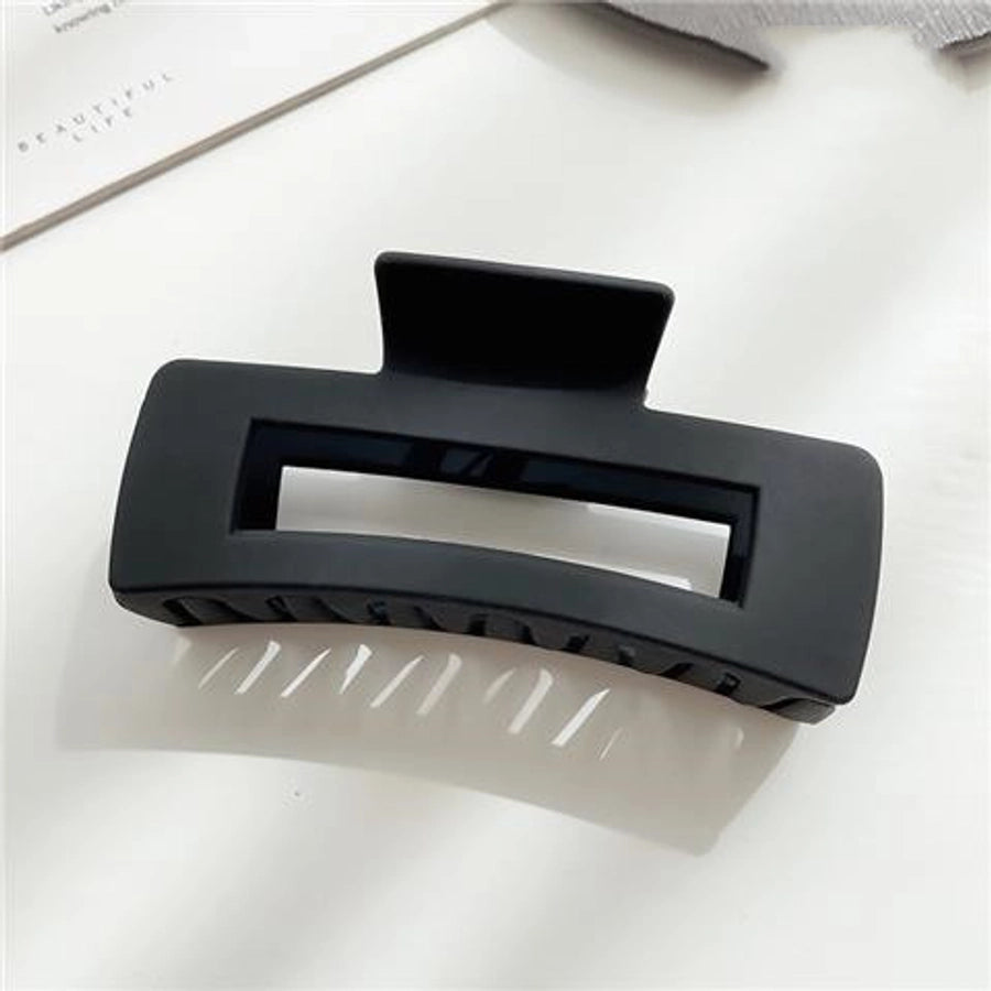 casual solid color plastic plating hair claws 1 piece