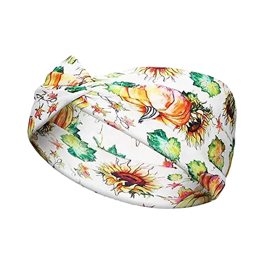 casual vacation plaid bow knot cloth printing hair band