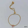 Simple Style Classic Style Heart Shape 304 Stainless Steel 16K Gold Plated White Gold Plated Gold Plated Zircon Bracelets In Bulk