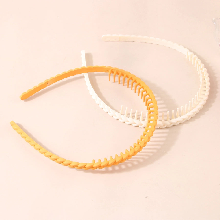 Women's Simple Style Solid Color Plastic Stoving Varnish Hair Band