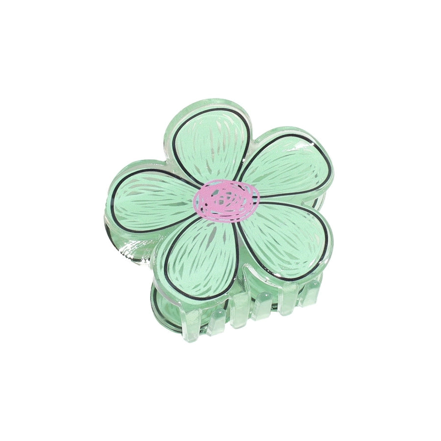 cartoon style cute flower arylic hair claws