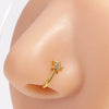 1 Piece Nose Rings & Studs Simple Style Commute Star Moon Copper Hollow Out Artificial Rhinestones Zircon 18K Gold Plated