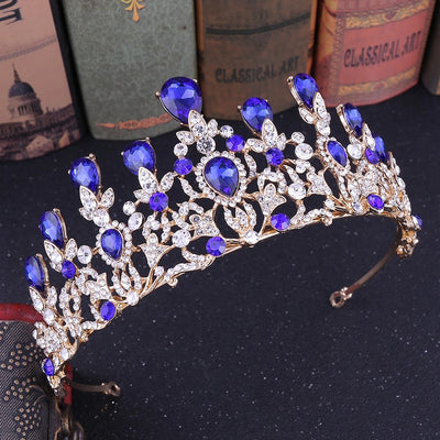 elegant water droplets alloy inlay zircon crown