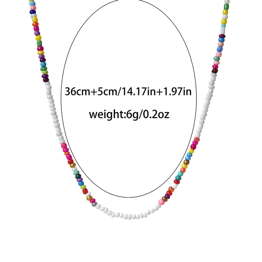 Jewelry Sweet Simple Style Commute Round 304 Stainless Steel 14K Gold Plated Beaded Plating Necklace