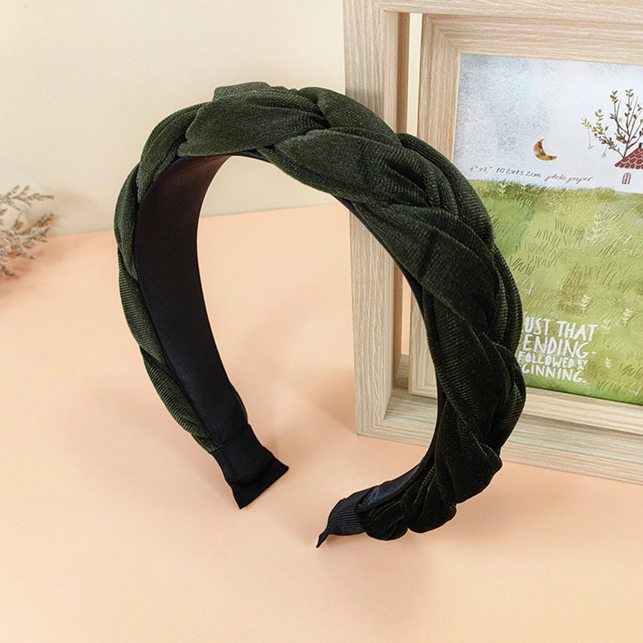 fashion solid color velvet hair band 1 piece