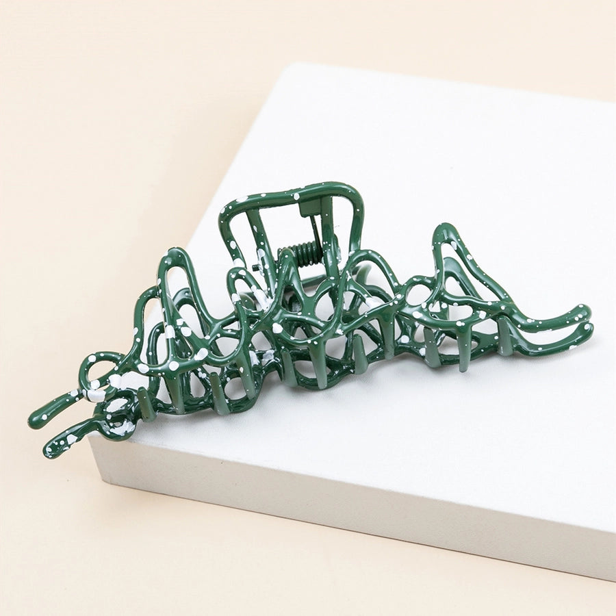 women's simple style geometric metal plating hair claws