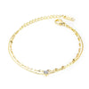 Jewelry IG Style Simple Style Geometric Titanium Steel Zircon Inlay Bracelets Necklace