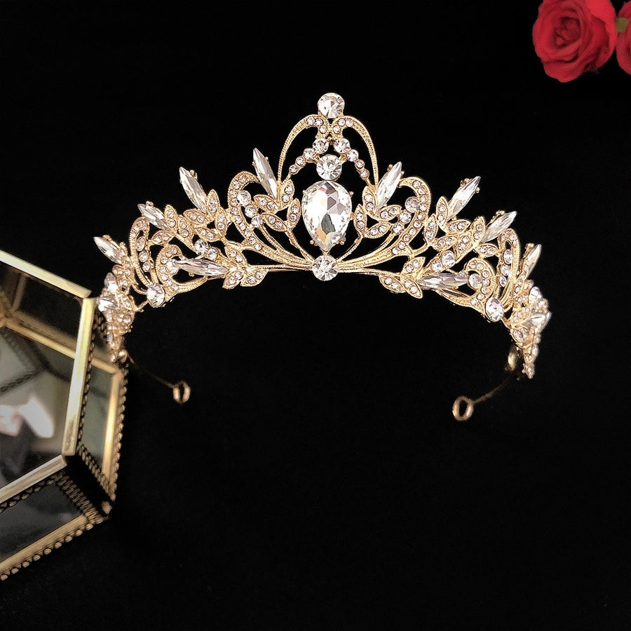 Simple Fashion Bridal Crown  Popular Wedding Headwear Diamond Baroque Bridal Crown Accessories