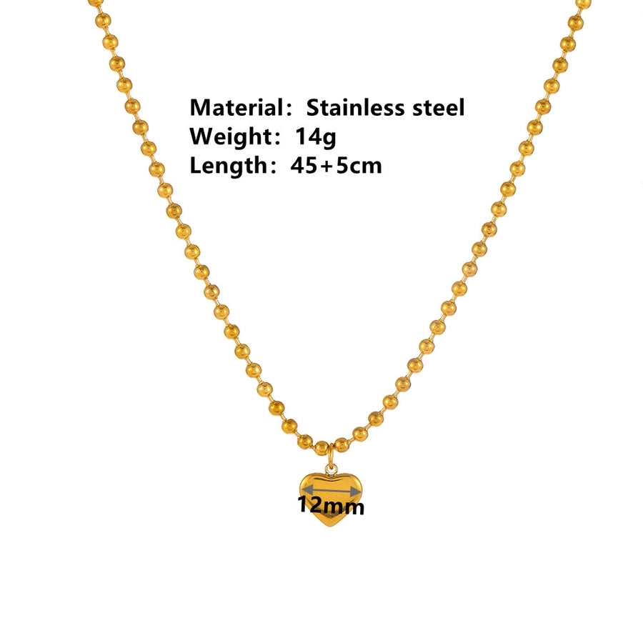 Stainless Steel Shell Peach Heart Bracelet Ornament Trendy Heart Titanium Steel No Fading Necklace Three Heart Bracelet Jewelry