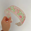 New Ethnic Style Cotton and Linen Embroidery Floral New Chinese Style Hairband Bow Hairpin Headband Wide-brimmed Hair Accessories for Women