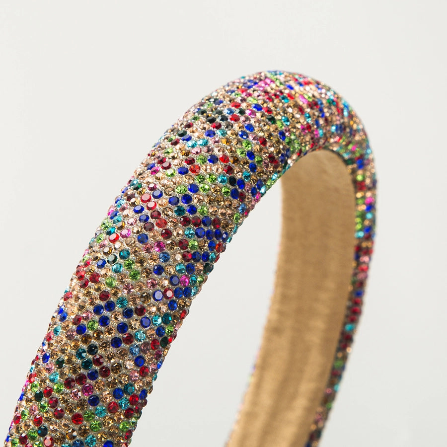 Women's Casual Vacation Classic Style Geometric Alloy Cloth Inlay Rhinestones Hair Band