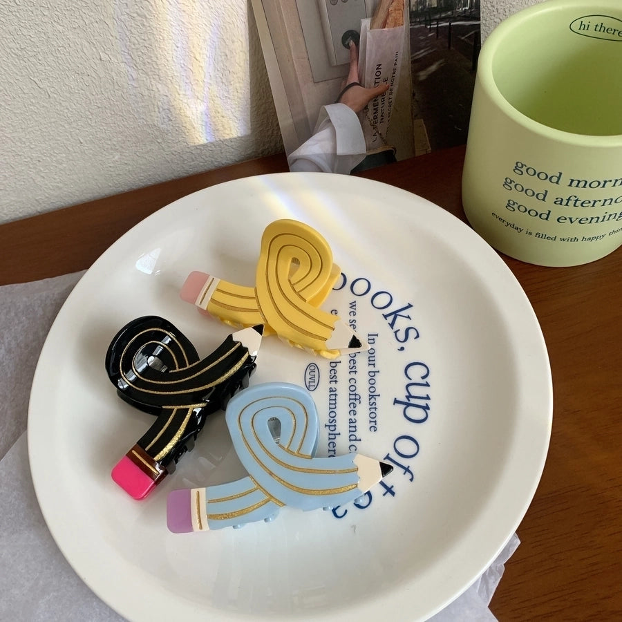 Women's Korean Style pencil Acetic acid sheets Hair Claws