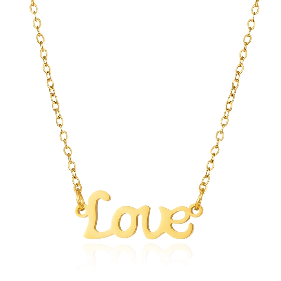 Jewelry Simple Style letter 201 Stainless Steel Necklace