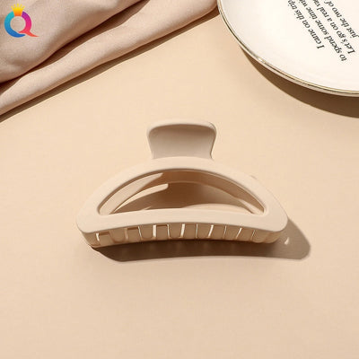 fashion solid color plastic metal hair claws 1 piece