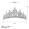 baroque  prom crown rhinestone pearl headband