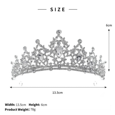 baroque  prom crown rhinestone pearl headband