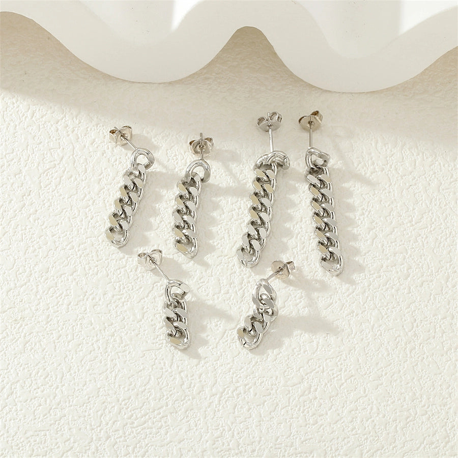 1 Pair IG Style Simple Style Commute chain Copper 18K Gold Plated Drop Earrings