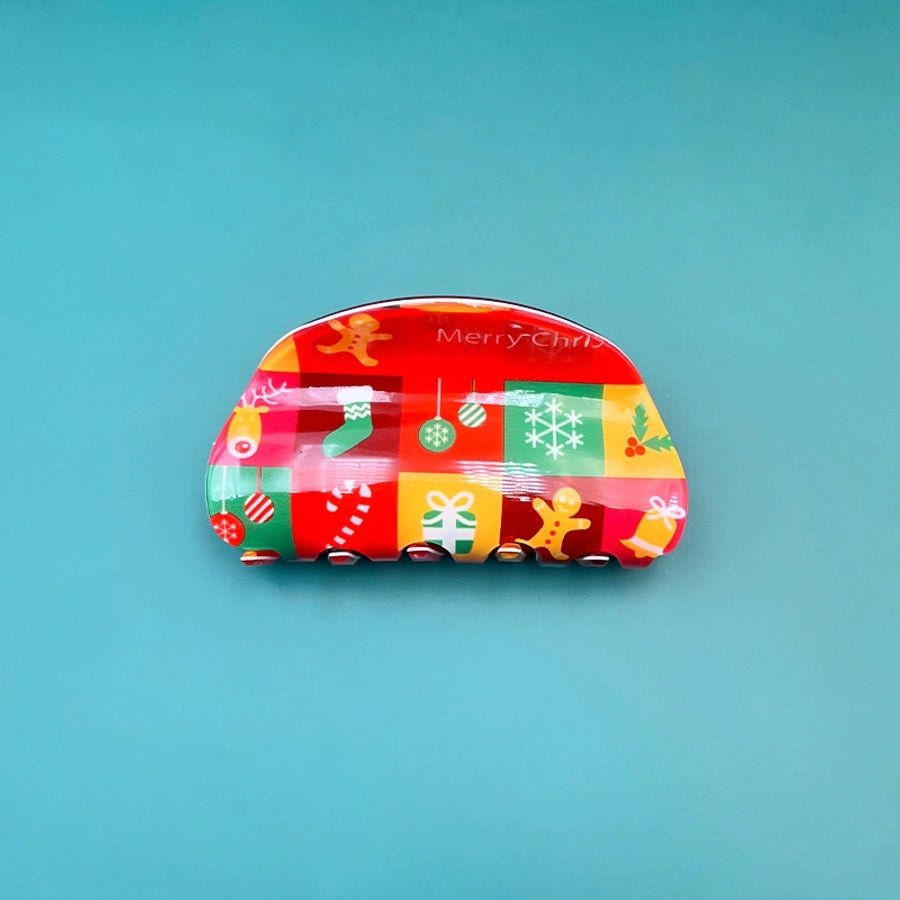 Christmas Basic Women's Christmas Tree Deer PVC Hair Claws